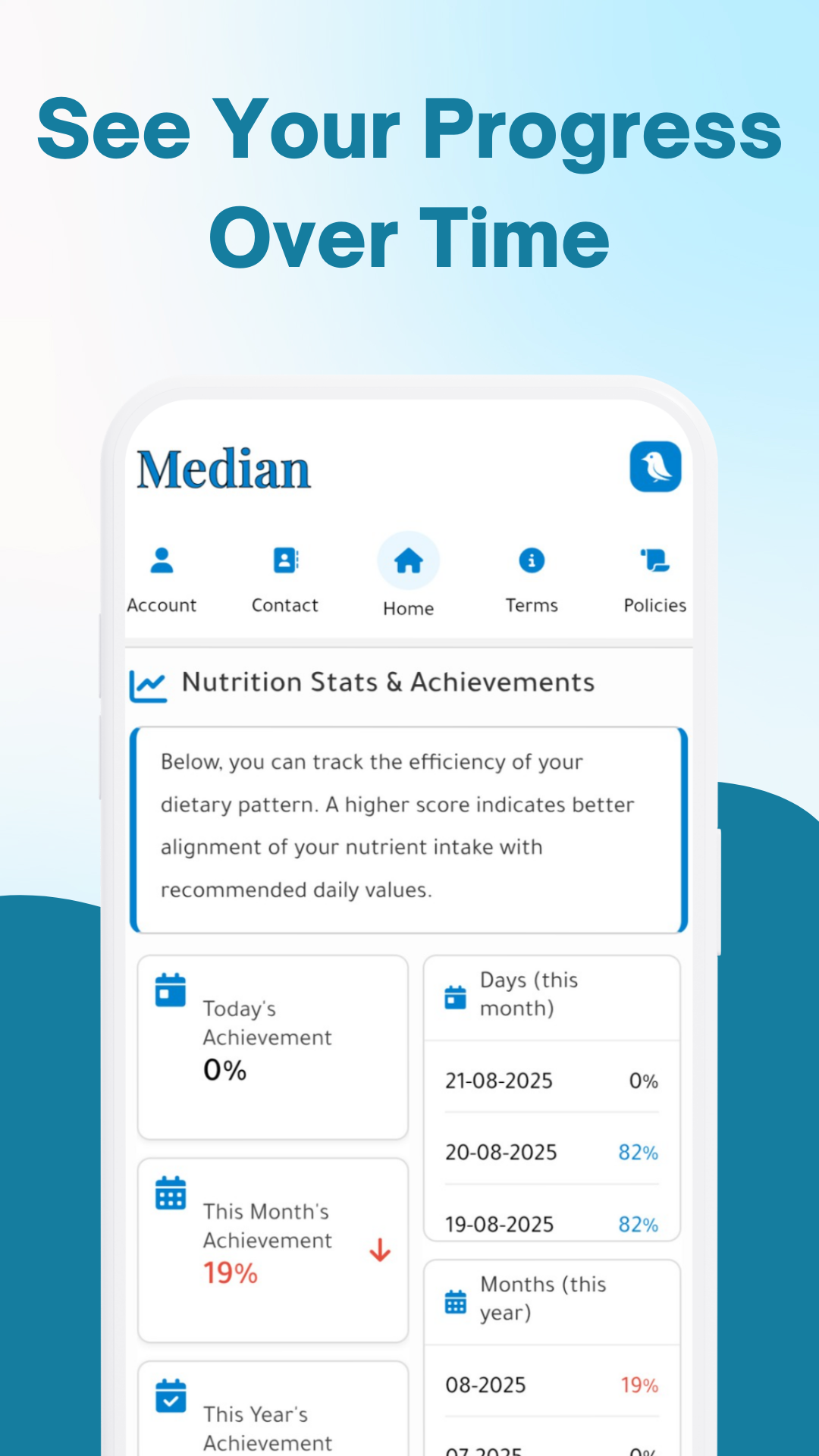 See progress and receive recommendations